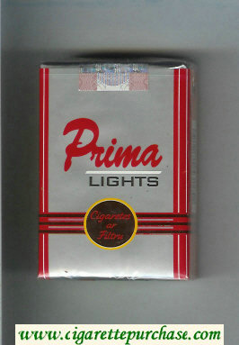 Prima Sigaretes ar Filtru Lights silver and red cigarettes soft box