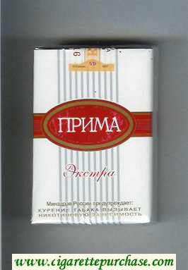 Prima Ekstra white and red cigarettes soft box