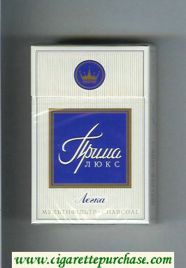 Prima Lyuks Multifiltr Legka white and blue cigarettes hard box