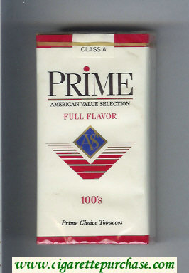 Prime Full Flavor 100s cigarettes soft box