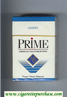 Prime Lights cigarettes hard box