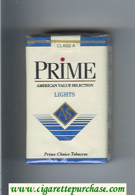 Prime Lights cigarettes soft box