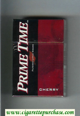Prime Time Filtered Little Cigars Cherry cigarettes hard box