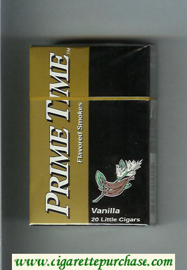 Prime Time Flavored Smokes Vanilla Little Cigars cigarettes hard box