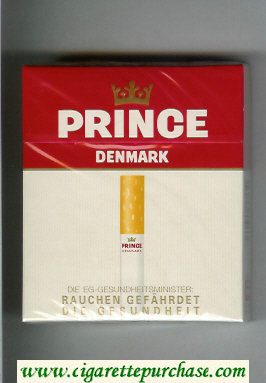 Prince Denmark 25 cigarettes hard box