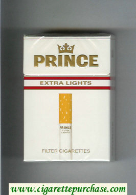 Prince Extra Lights Filter cigarettes hard box