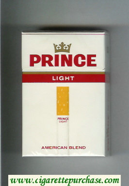 Prince Light American Blend cigarettes hard box