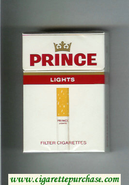 Prince Lights cigarettes hard box