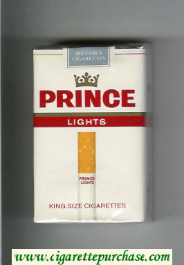 Prince Lights cigarettes soft box