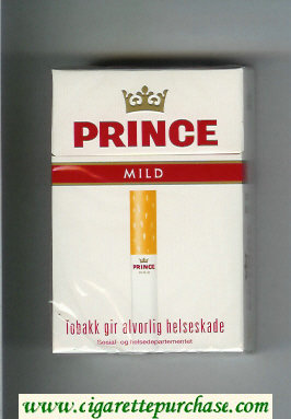 Prince Mild cigarettes hard box