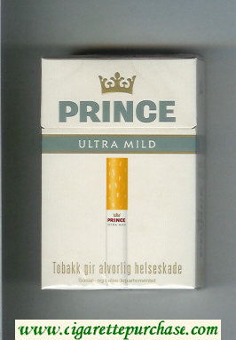 Prince Ultra Mild cigarettes hard box