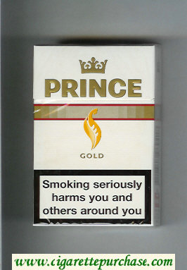Prince Gold cigarettes hard box