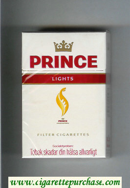 Prince Lights cigarettes hard box