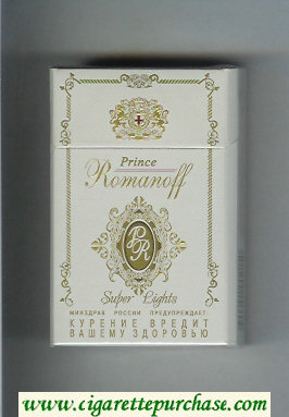 Prince Romanoff Super Lights cigarettes hard box