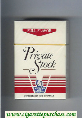 Private Stock Full Flavor cigarettes hard box