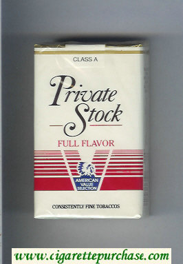 Private Stock Full Flavor cigarettes soft box