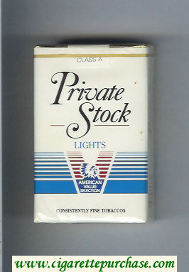 Private Stock Lights cigarettes soft box