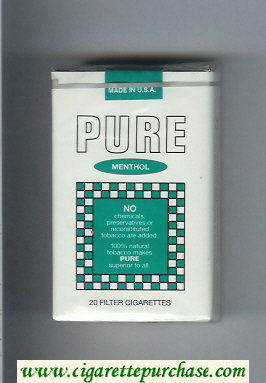 Pure Menthol filter cigarettes soft box