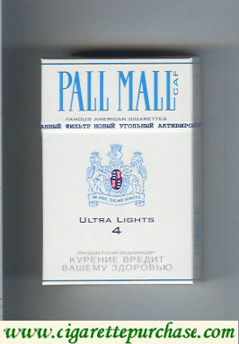 Discount Pall Mall Caf 4 Ultra Lights Cigarettes hard box