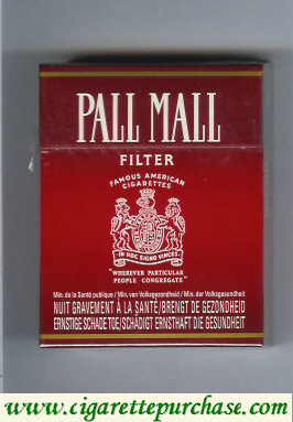 Discount Pall Mall Famous American Cigarettes Filter 25s cigarettes hard box