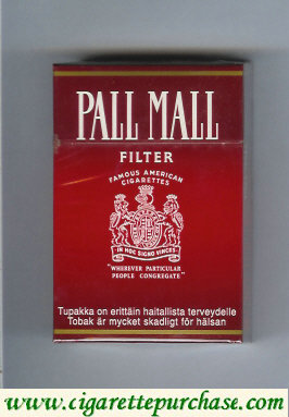 Discount Pall Mall Famous American Cigarettes Filter cigarettes hard box