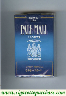 Discount Pall Mall Famous American Cigarettes Lights cigarettes soft box