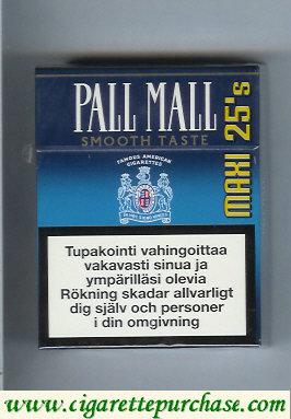 Discount Pall Mall Famous American Cigarettes Smooth Taste 25s cigarettes hard box