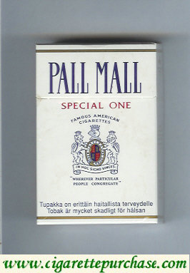 Discount Pall Mall Famous American Cigarettes Special One cigarettes hard box