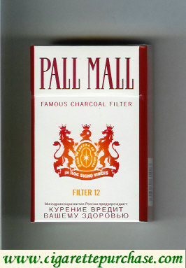 Discount Pall Mall Famous Charcoal Filter Filter 12 cigarettes hard box