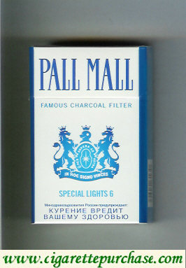 Discount Pall Mall Famous Charcoal Filter Special Lights 6 cigarettes hard box