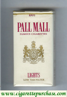 Discount Pall Mall Famous Cigarettes Lights white 100s cigarettes soft box