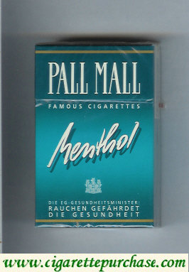 Discount Pall Mall Famous Cigarettes Menthol cigarettes hard box