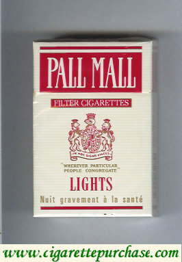 Discount Pall Mall Filter Cigarettes Lights white and red cigarettes hard box