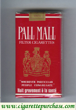 Discount Pall Mall Filter Cigarettes red 100s cigarettes soft box