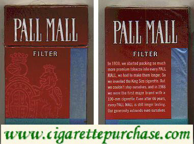 Discount Pall Mall Filter cigaettes hard box