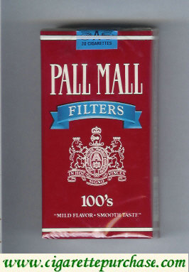Discount Pall Mall Filters red and blue 100s cigarettes soft box