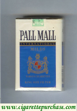 Discount Pall Mall International Milds Famous Cigarettes soft box