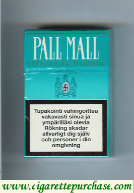 Discount Pall Mall Refreshing Menthol Lights cigarettes hard box