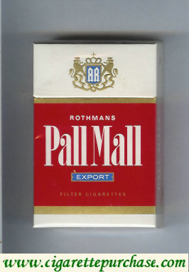 Discount Pall Mall Rothmans Export red and white cigarettes hard box