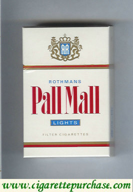 Discount Pall Mall Rothmans Lights cigarettes hard box