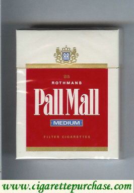 Discount Pall Mall Rothmans Medium 25s cigarettes hard box