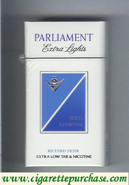 Discount Parliament Extra Lights Charcoal 100s cigarettes hard box