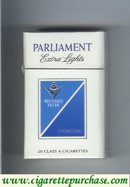 Discount Parliament Extra Lights Charcoal cigarettes hard box