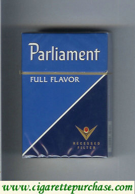 Discount Parliament Full Flavor blue and dark blue cigarettes hard box
