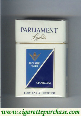 Discount Parliament Lights Charcoal cigarettes hard box