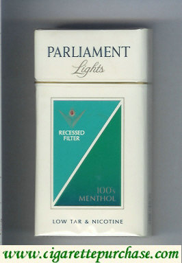 Discount Parliament Lights Menthol 100s cigarettes hard box