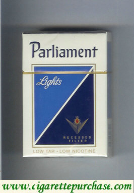 Discount Parliament Lights Recessed Filter cigarettes hard box