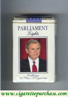 Discount Parliament Lights design with George Bush soft box cigarettes