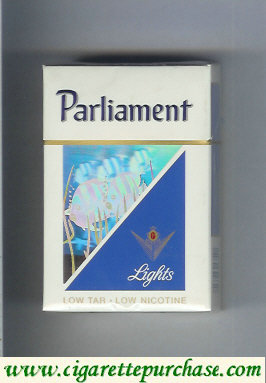 Discount Parliament Lights hologram with a fish cigarettes hard box