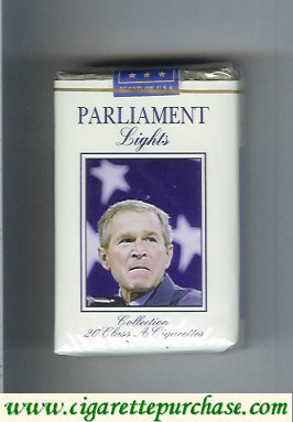 Discount Parliament Lights with George Bush cigarettes soft box